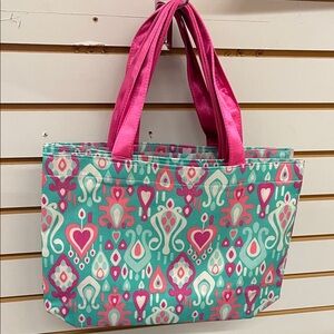 Stylish Pink and Teal Tote Bag